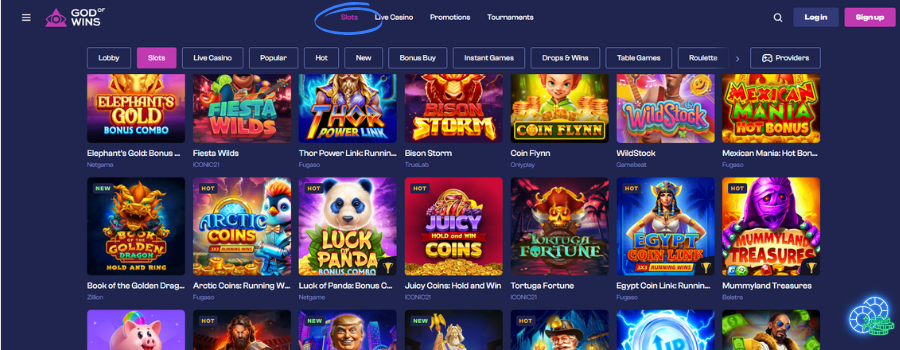 God of Wins casino slot