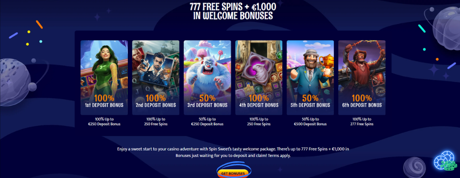 Spinsweet Casino bonus